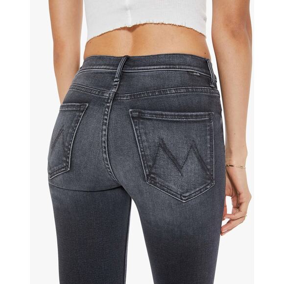 Mother The Pixie Mid Rise Dazzler Ankle Jeans Wash Up In Smoke Gray Size 27 NWOT - Picture 16 of 16